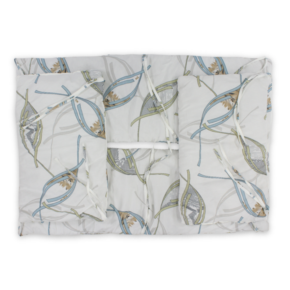 Cotton Baby Crib Bumper – Off-White with Eyes Print - Baby Essentials - Ourkids
