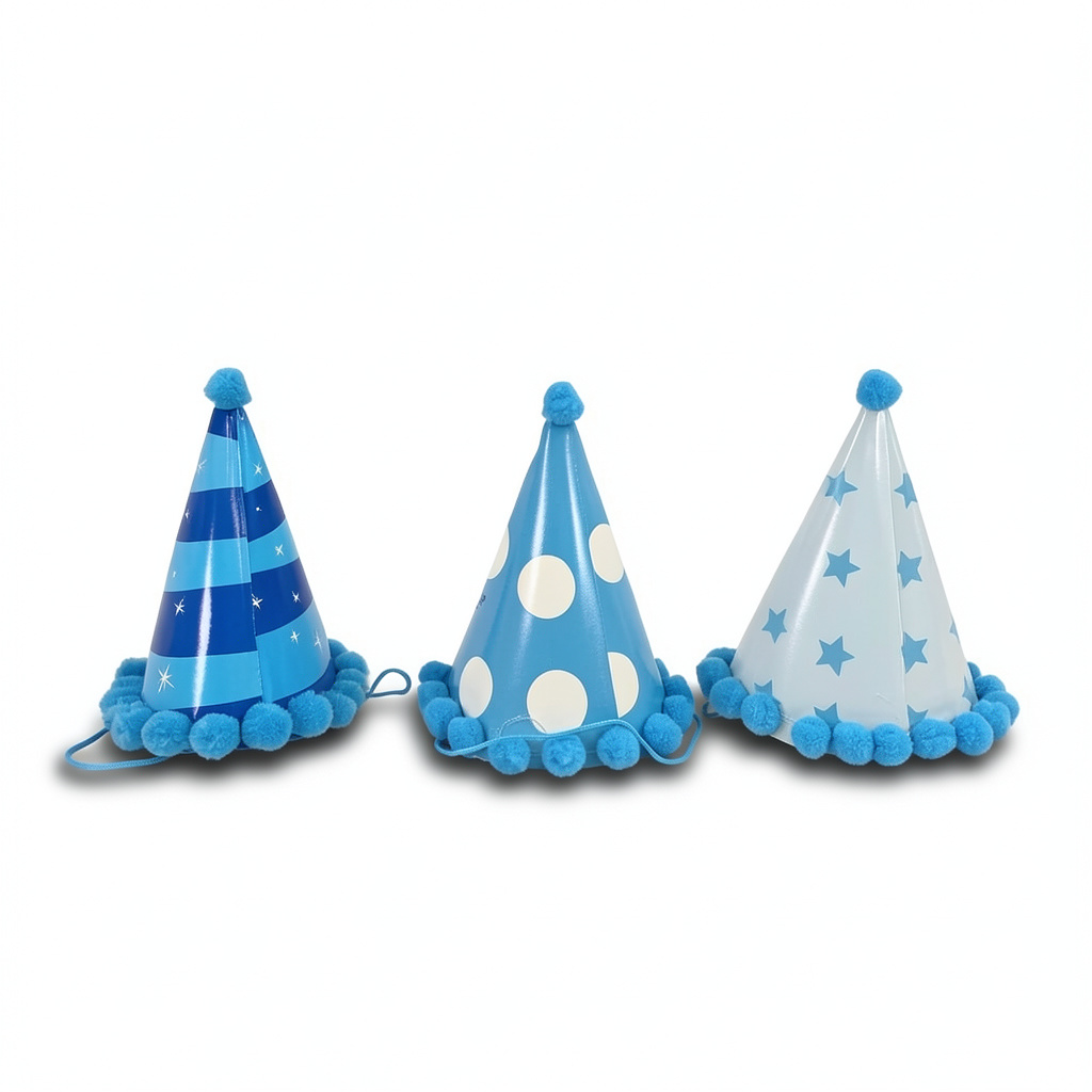 Birthday Party Hats – Baby Blue