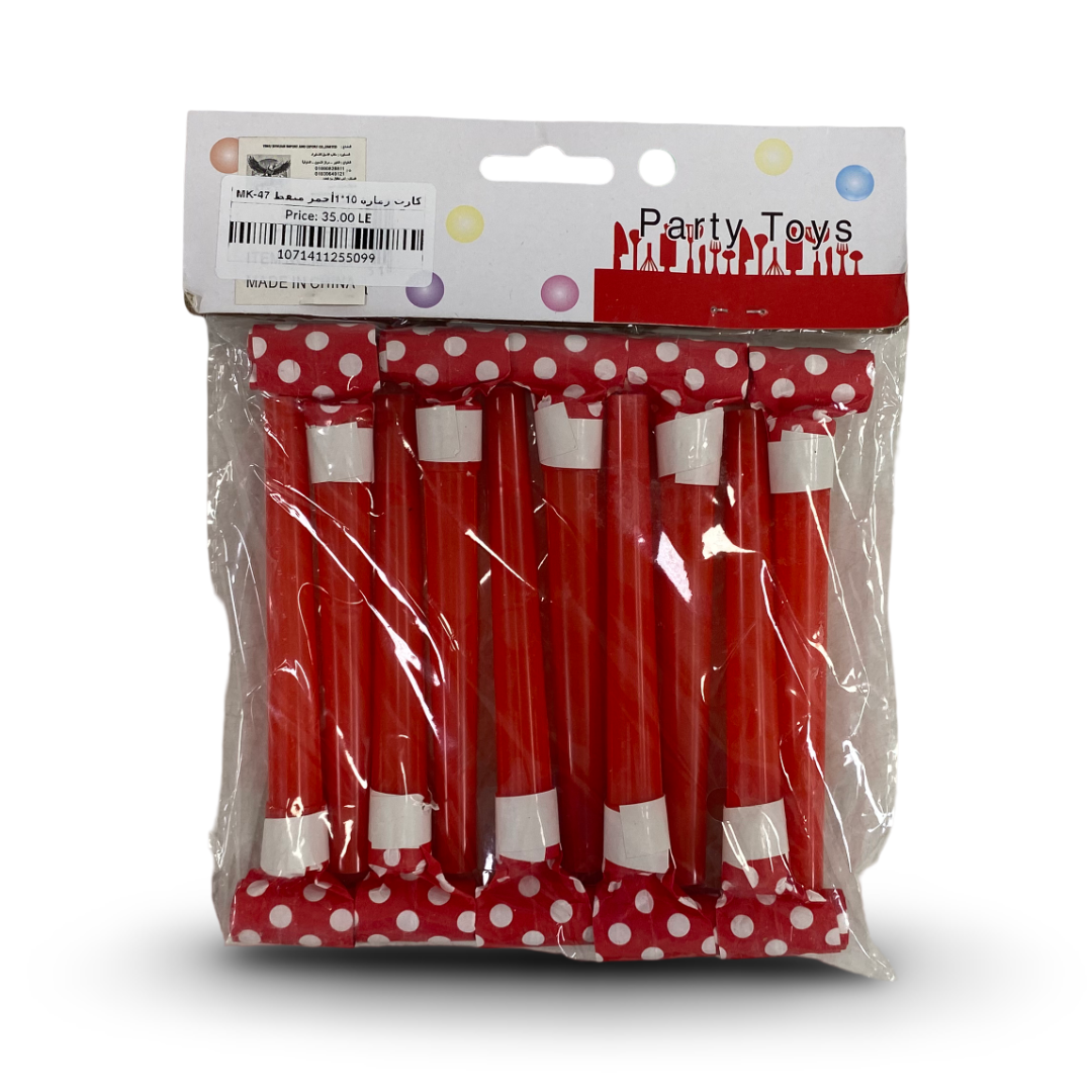 Polka-Dot Party Blowouts 10*1 – Red