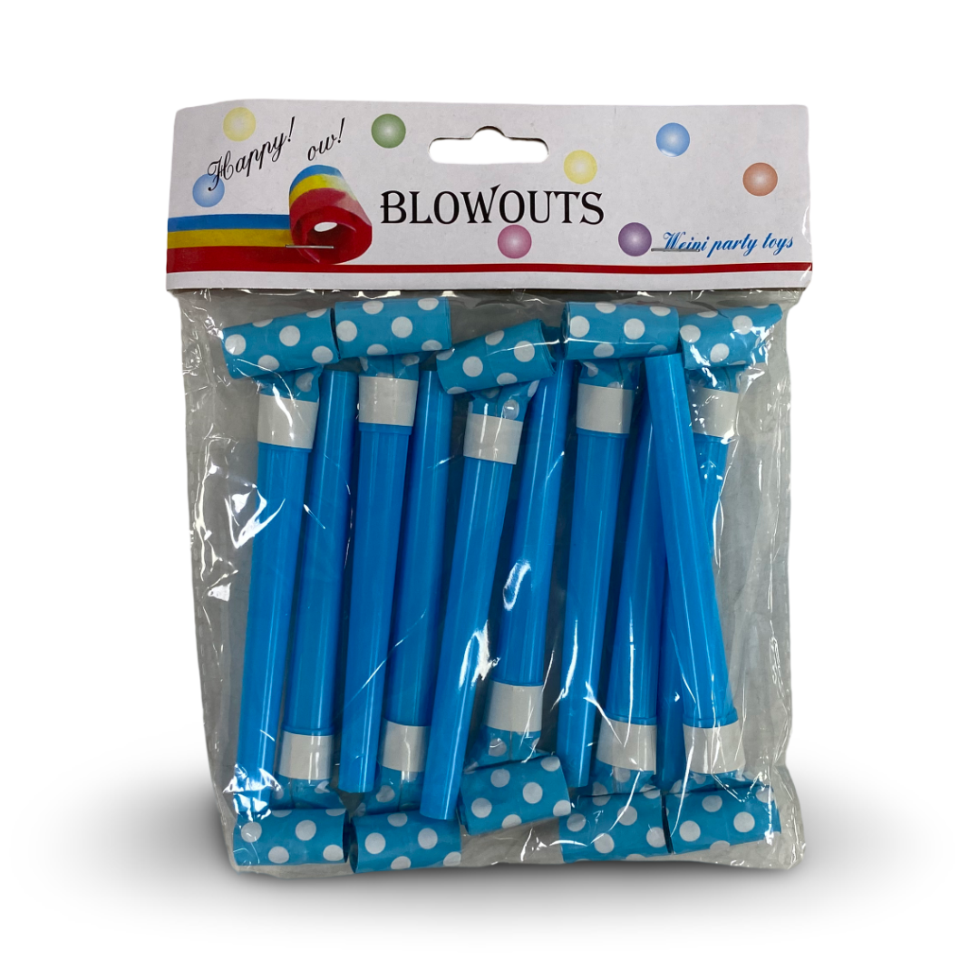 Polka-Dot Party Blowouts 10*1 – Baby Blue