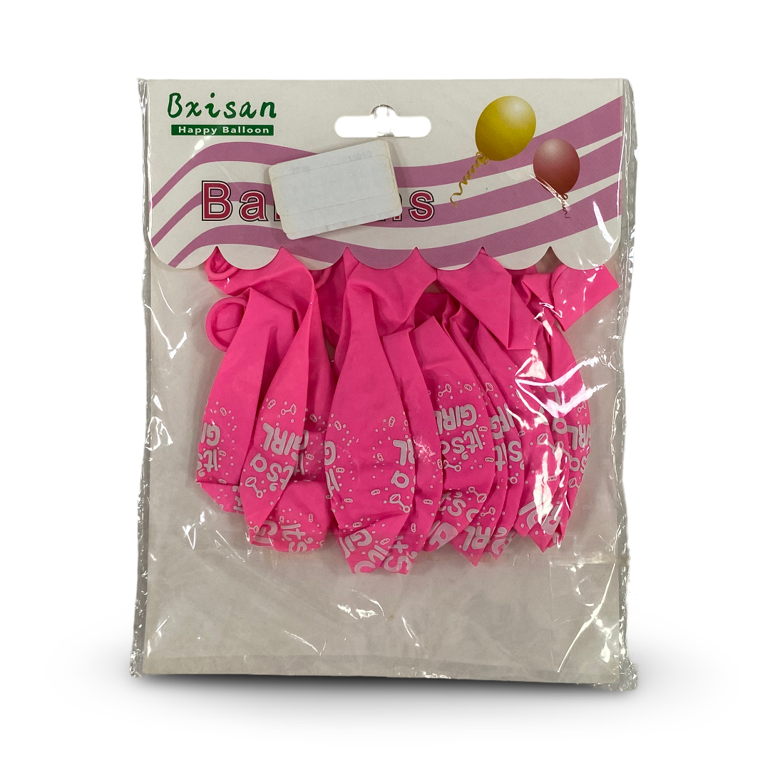 "It's a Girl!" Party Balloons – Pink (10*1)