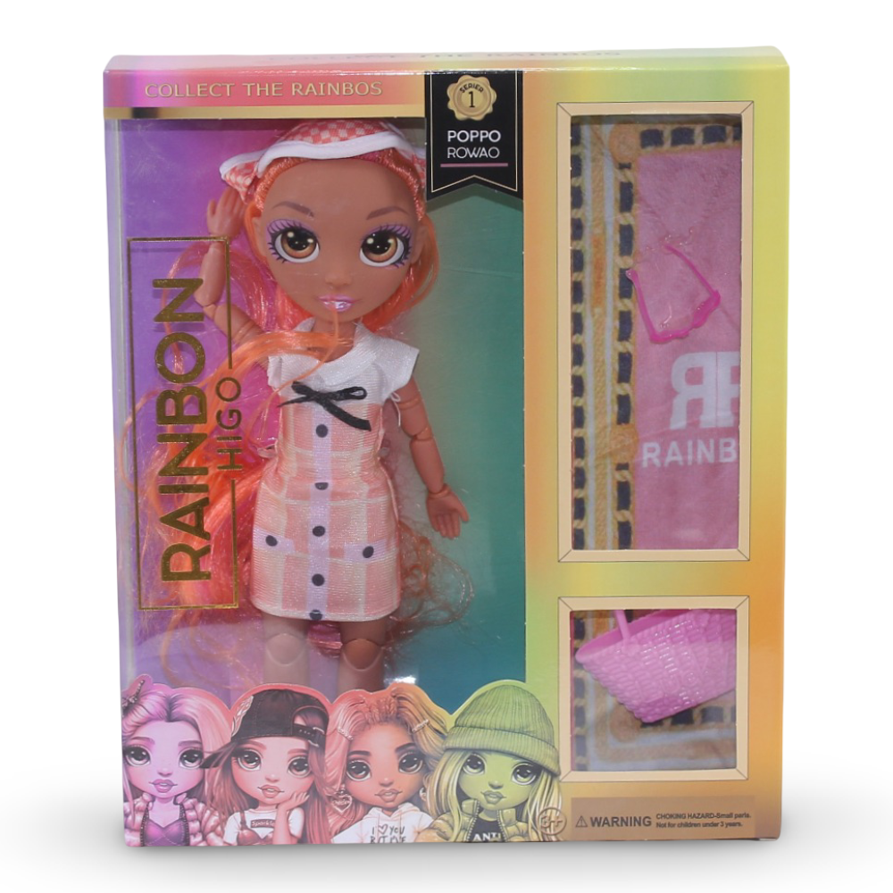 Rainbow High Bloom Fashion Doll – Salmon with Bag - Toys - Poppo Rowao