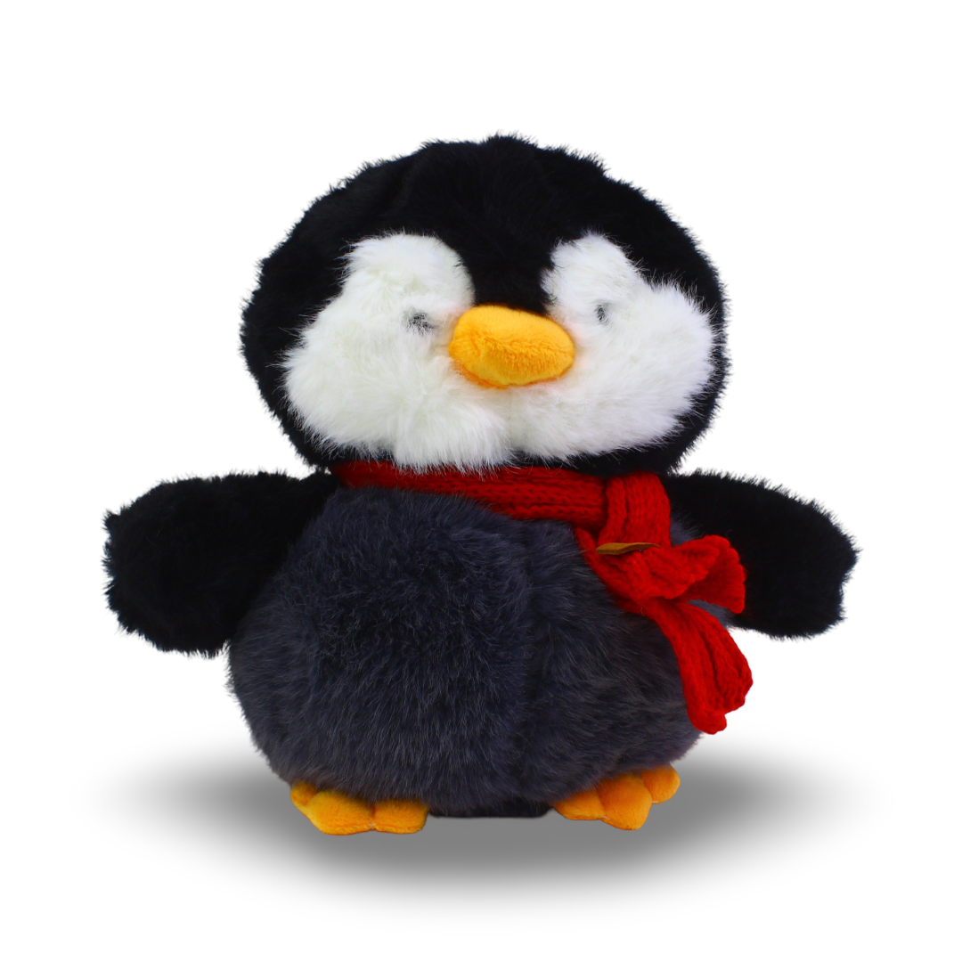 Penguin with Red Scarf Plush Toy