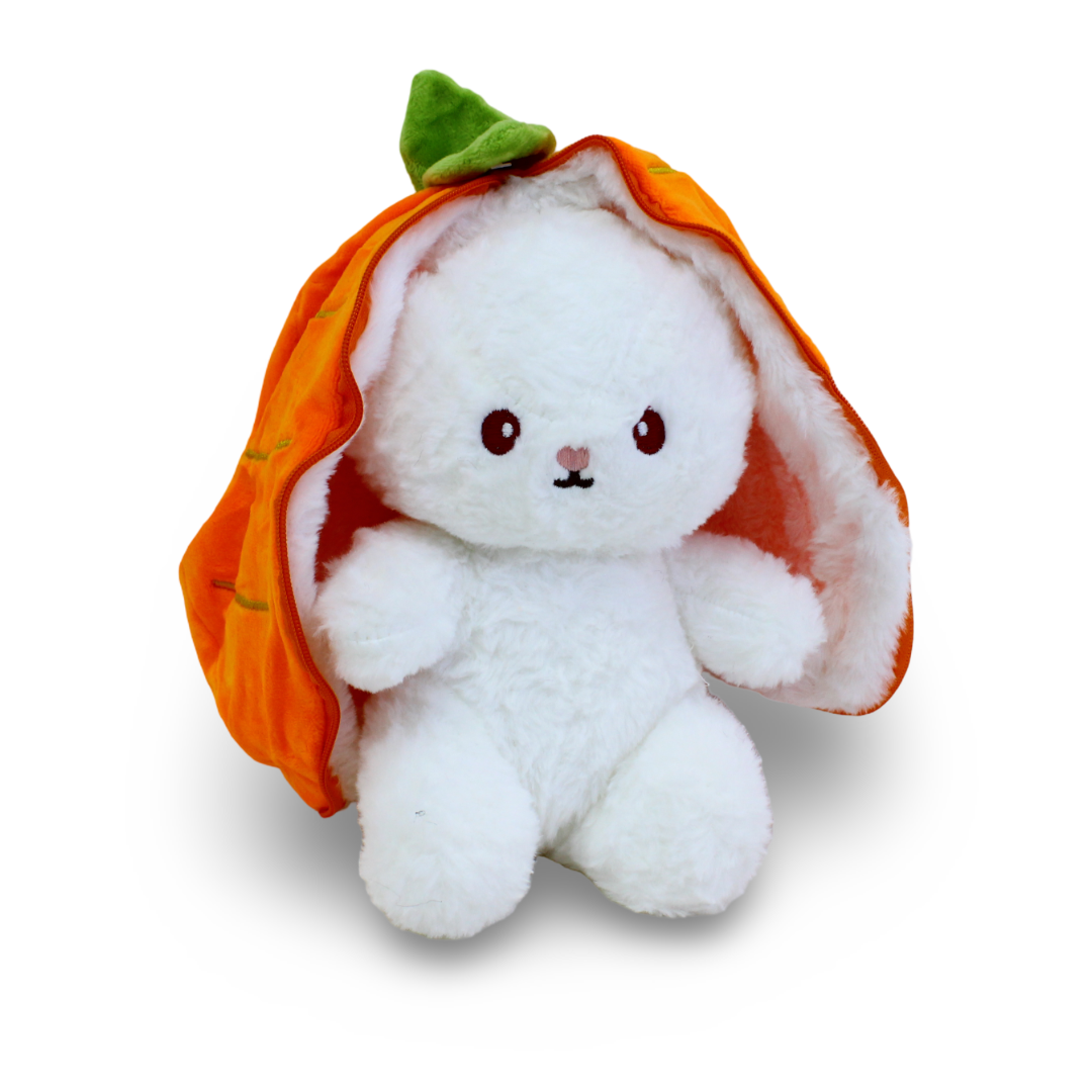 Reversible Carrot Bunny Plush Toy (S Size)