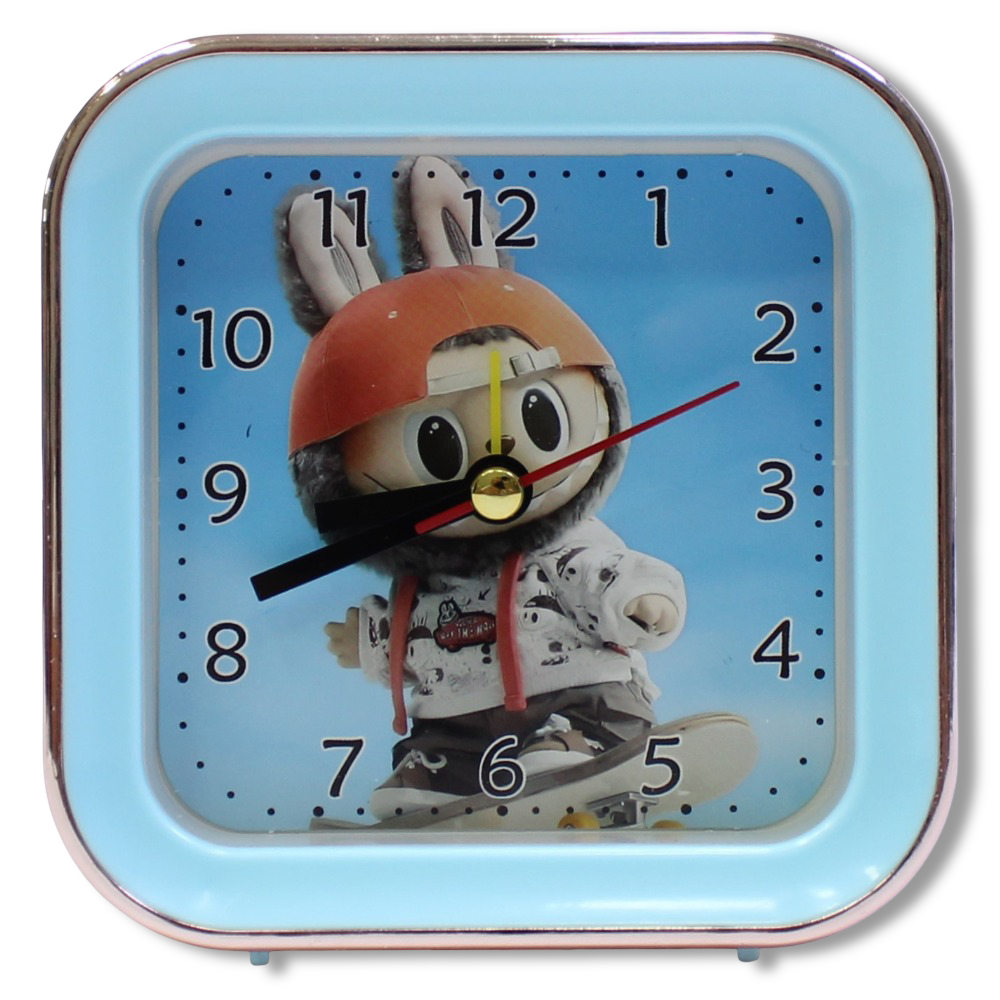 Labubu Square Alarm Clock – Baby Blue