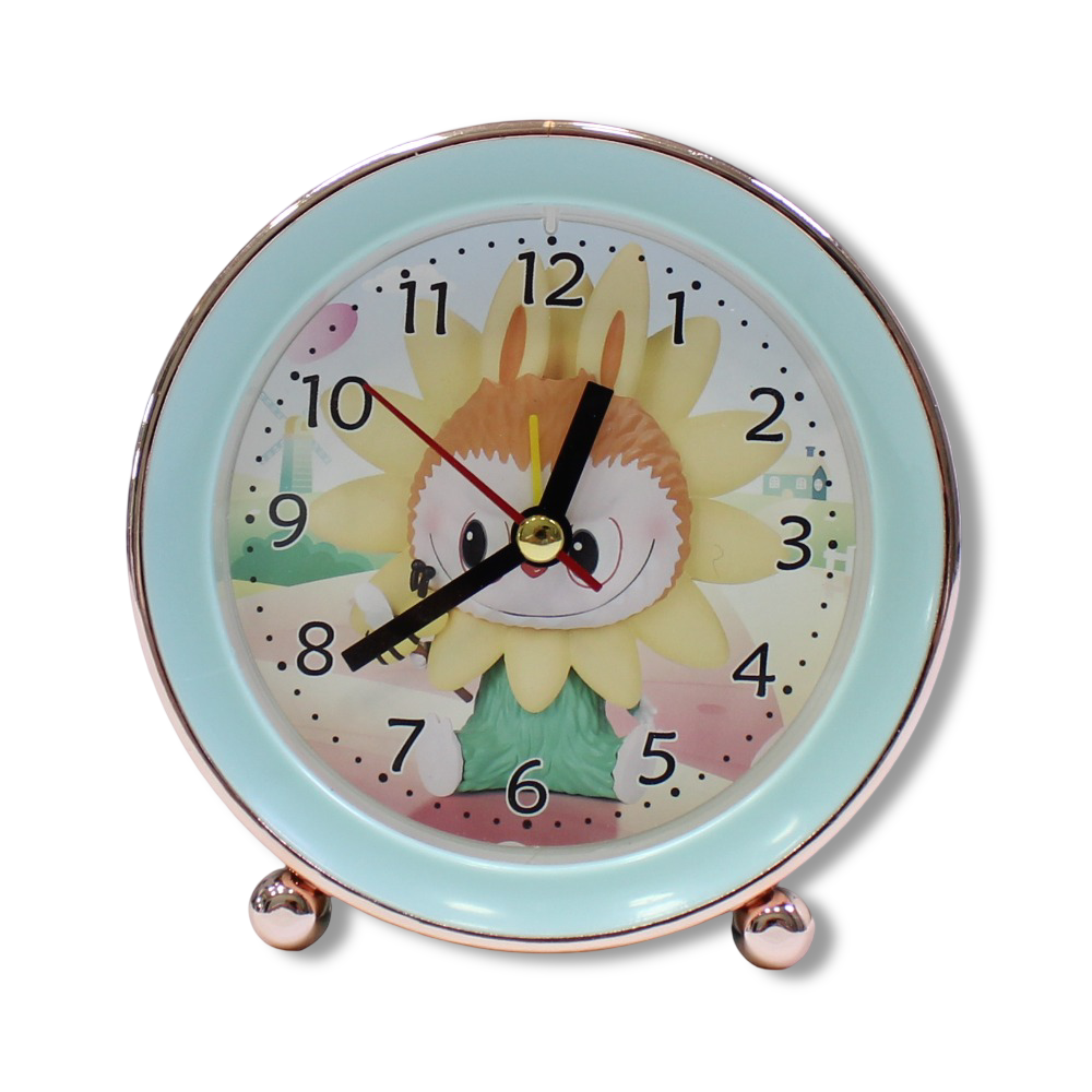 Labubu Metal Round Alarm Clock – Mint