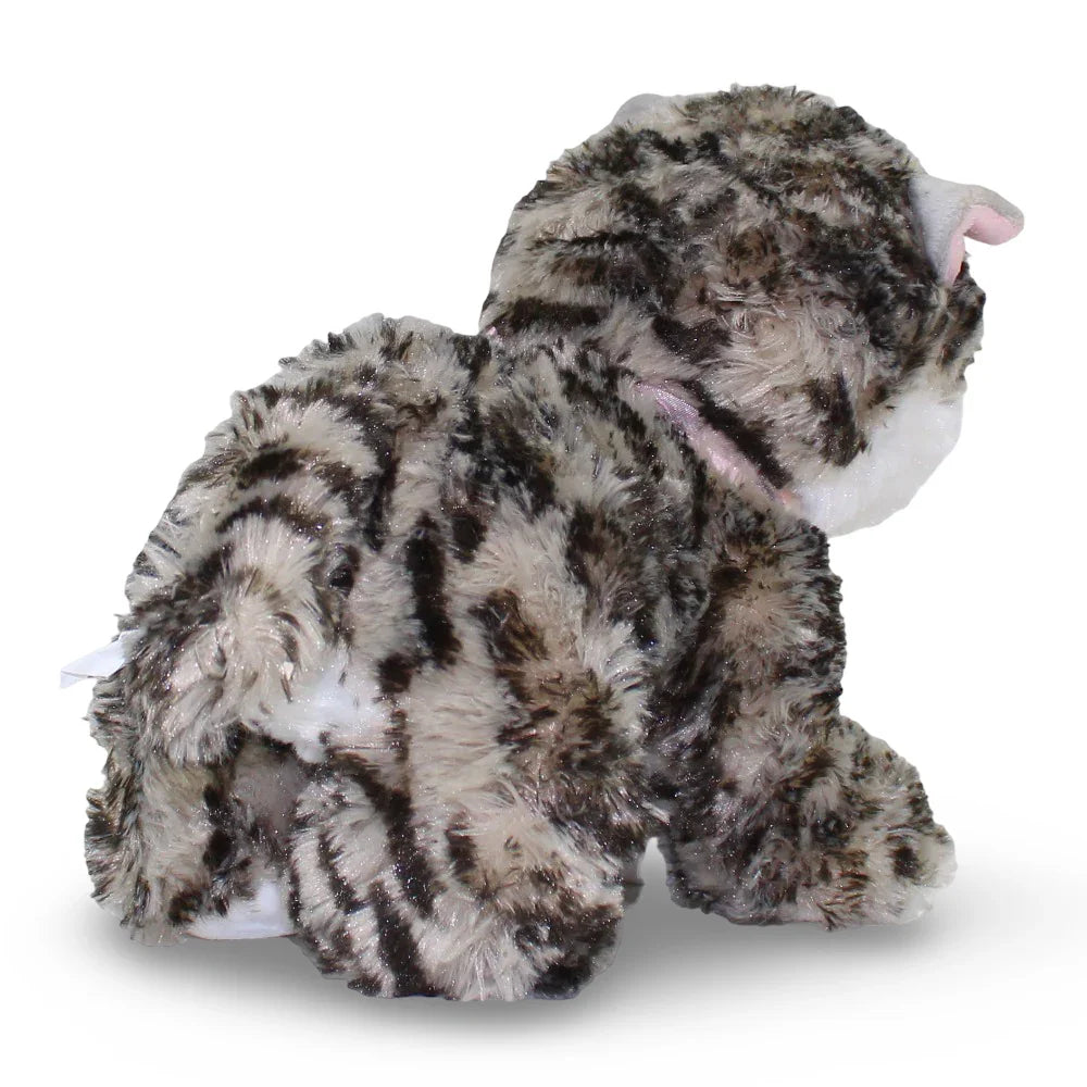 Grey Striped Cat Plush Toy