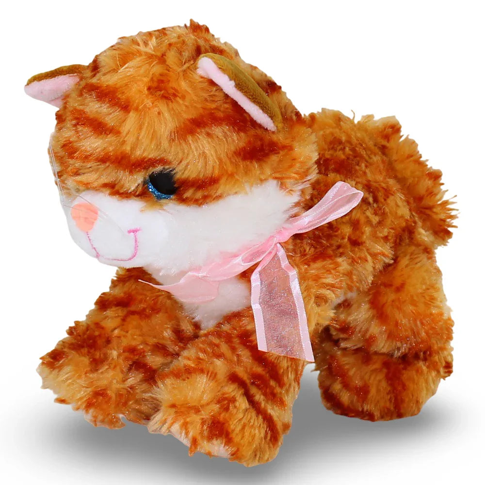Striped Salmon Cat Plush Toy