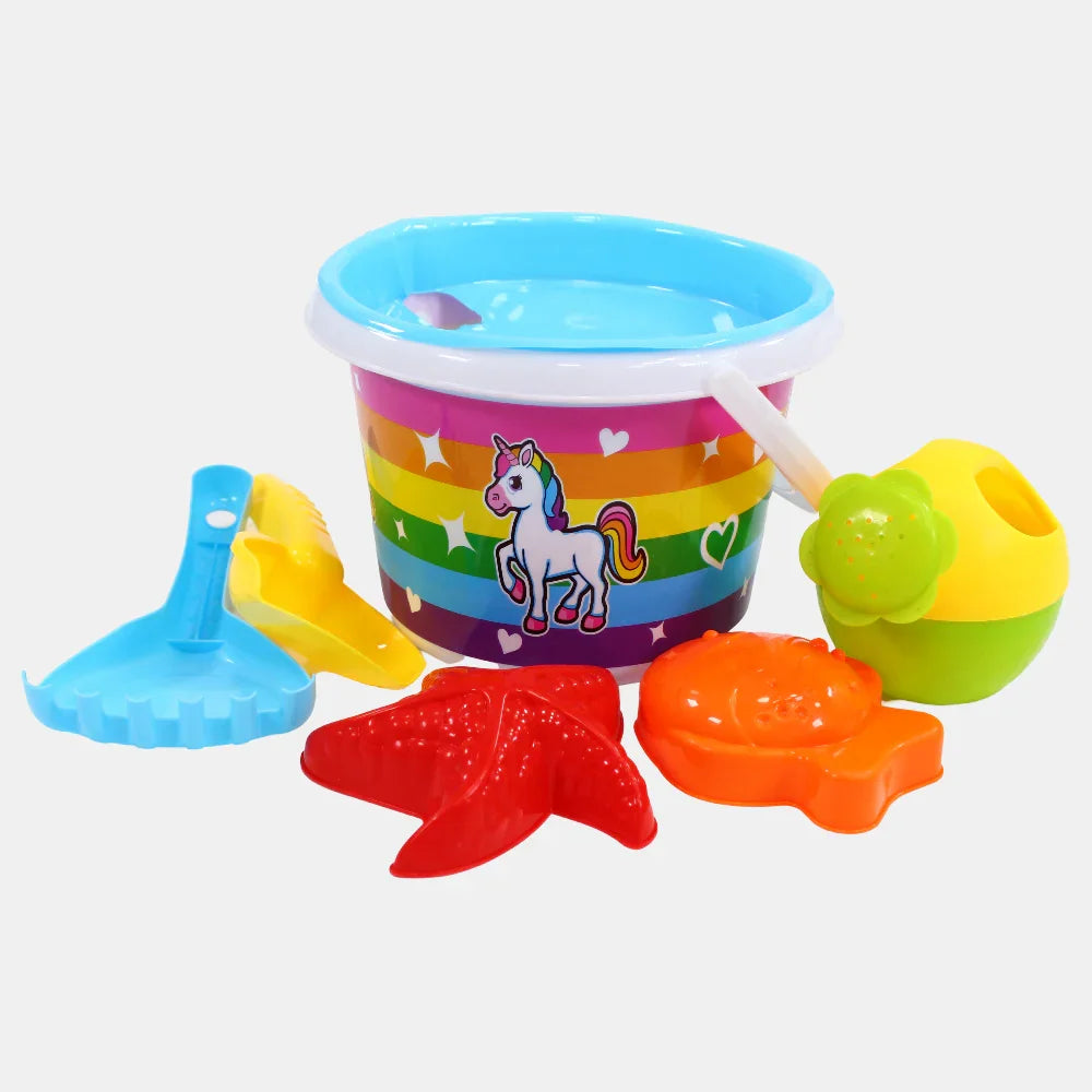 Unicorn & Rainbow Beach Bucket Set with Tools