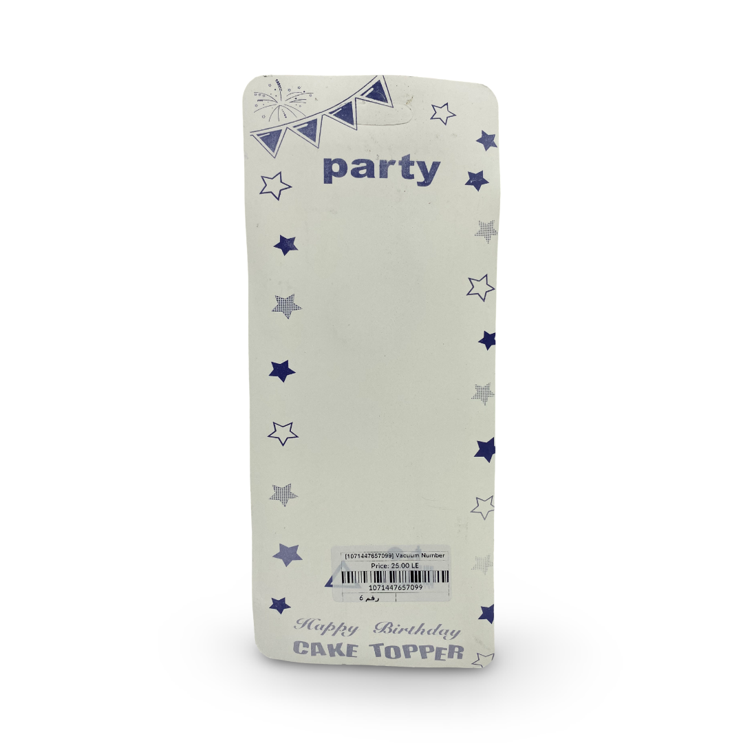 Vacuum Number Candle – Number 6