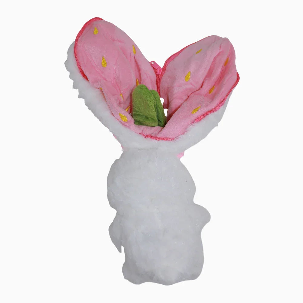 Bunny in a Strawberry Plush Toy with Zipper