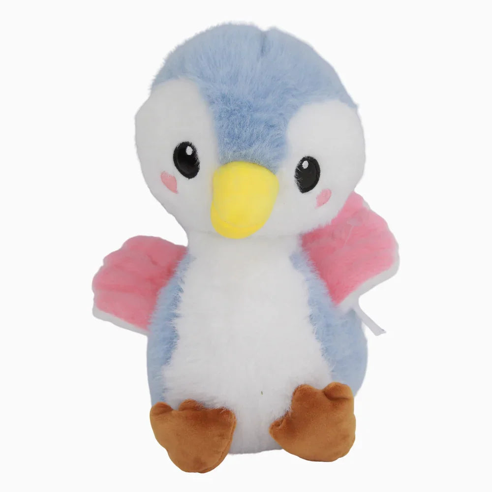 Penguin Plush Toy - White/Light Blue