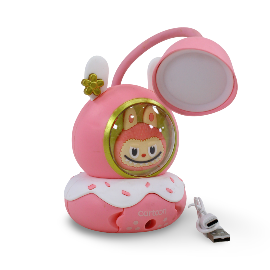 Labubu LED Night Light and Desk Lamp – Pink