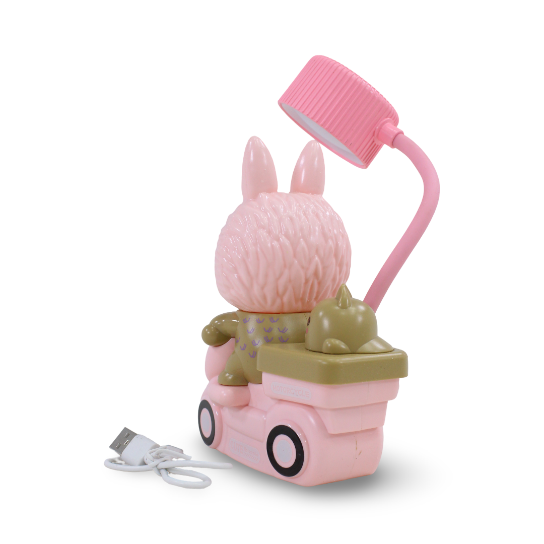 Labubu LED Night Light and Desk Lamp – Pink