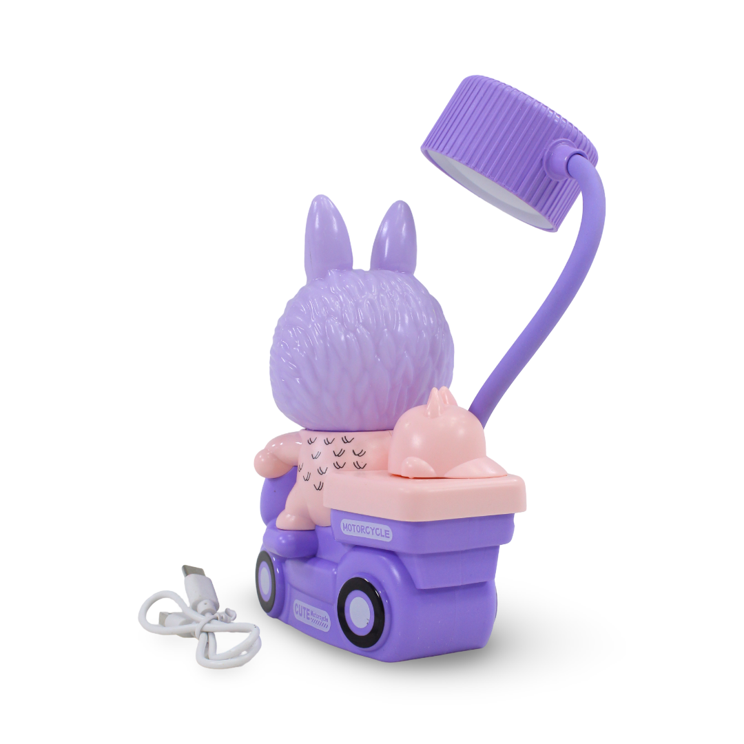 Labubu LED Night Light and Desk Lamp – Purple