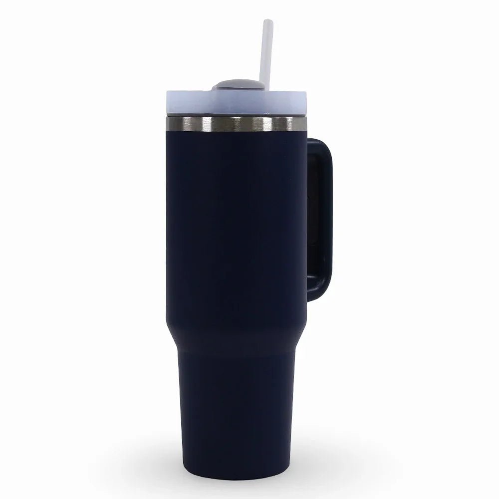 Large Straw Mug 1200ml – Petroleum Blue