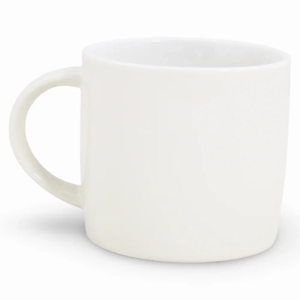 Porcelain Mug – White with Stitch Design