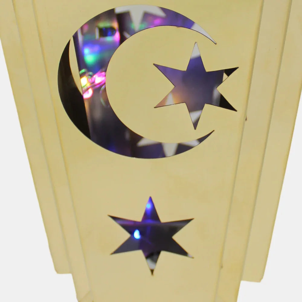 Gold Stainless Steel Lantern – Elegant Ramadan Decor