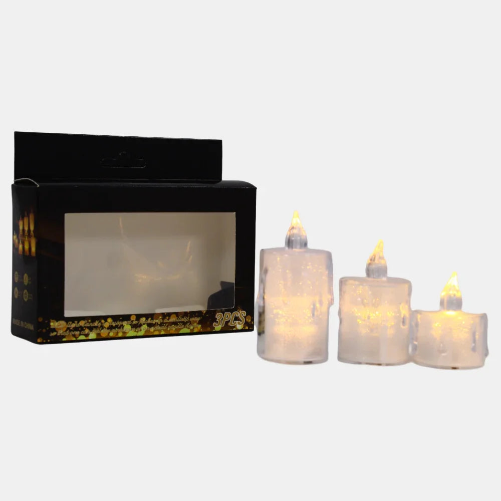 Crystal Candle Set – 3 Pieces