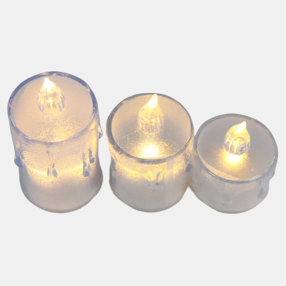 Crystal Candle Set – 3 Pieces