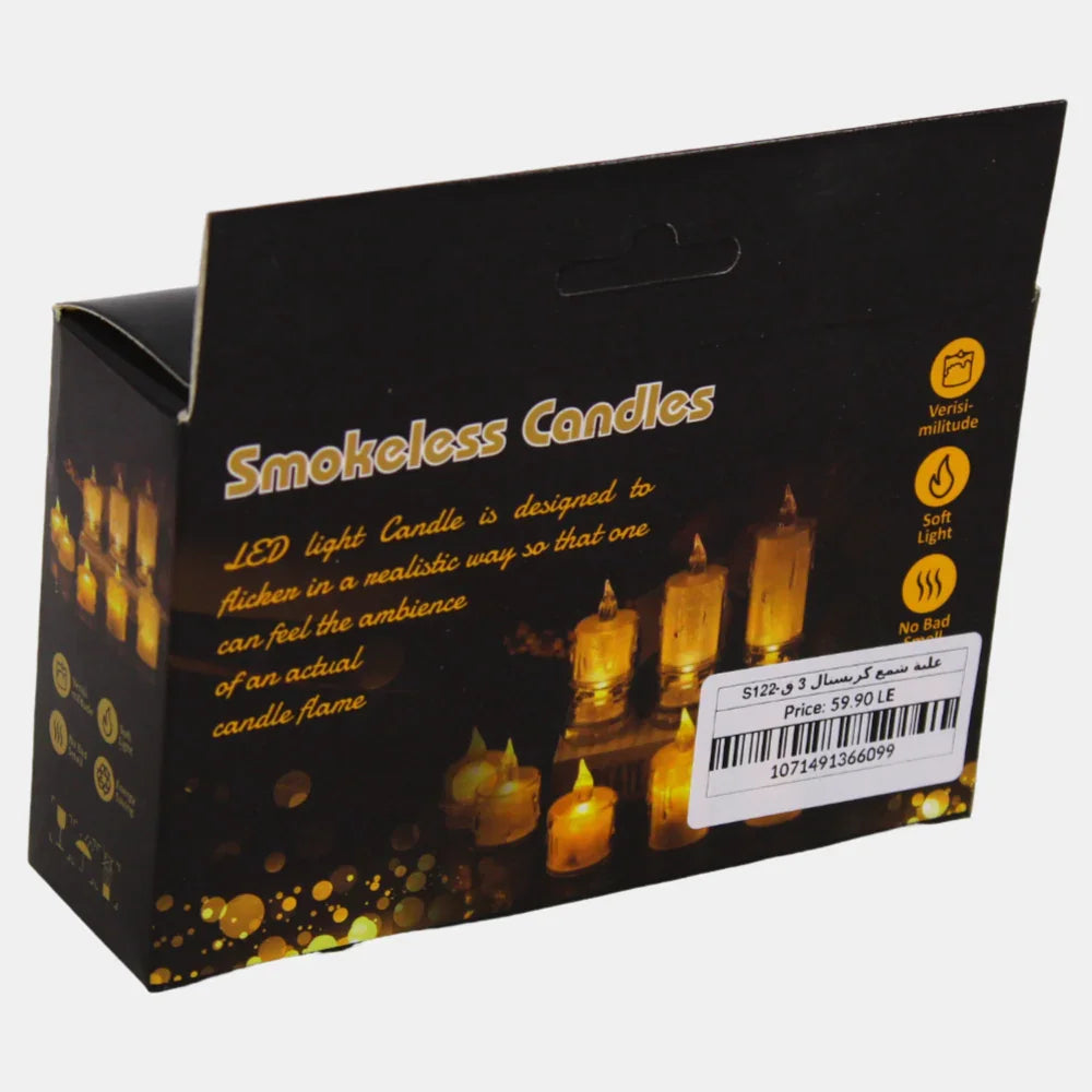 Crystal Candle Set – 3 Pieces