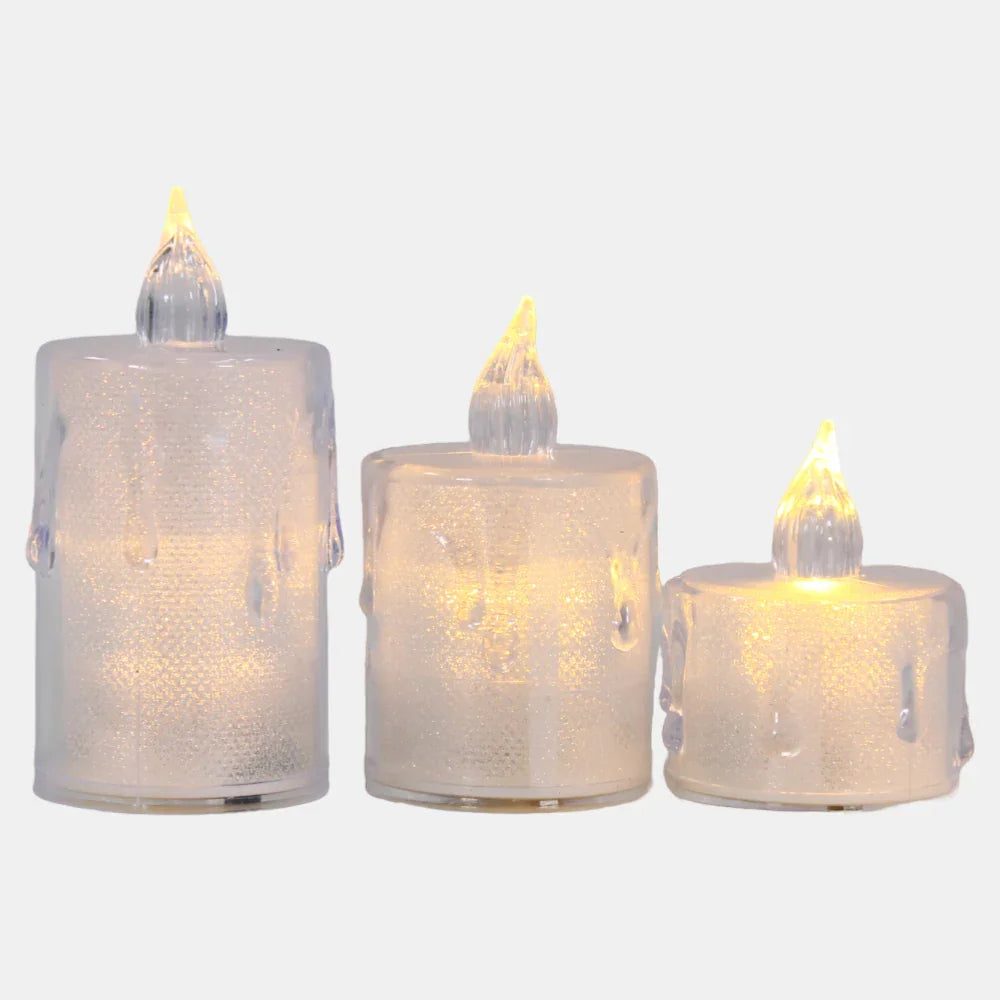 Crystal Candle Set – 3 Pieces