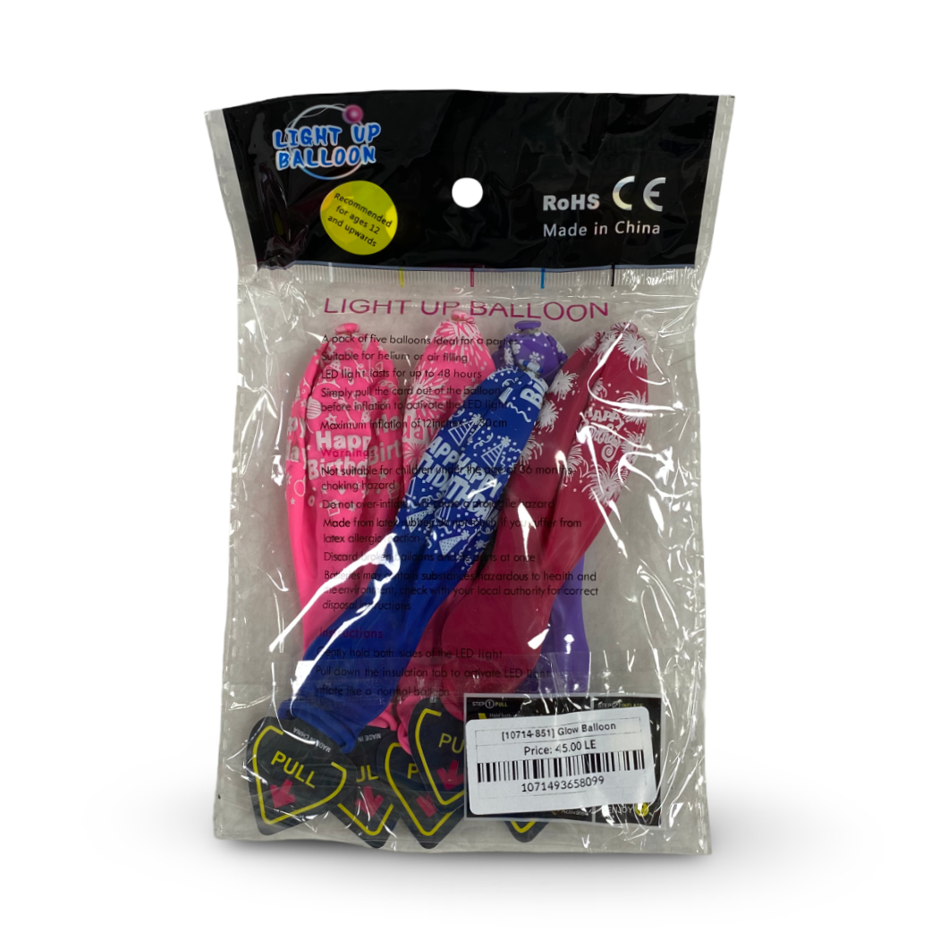 LED light-up "Happy Birthday" Balloons