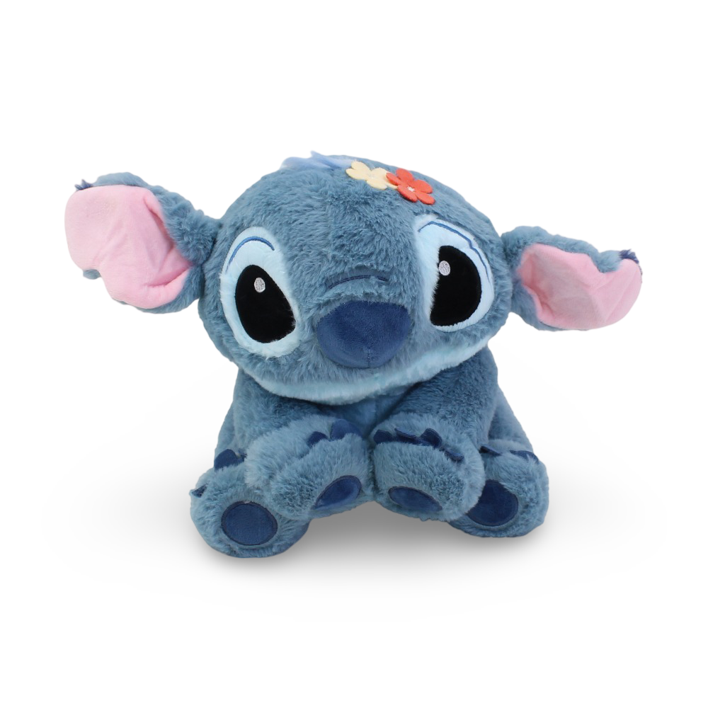 Sitting Stitch Plush Toy with Flowers – Blue - Assortments - OKO