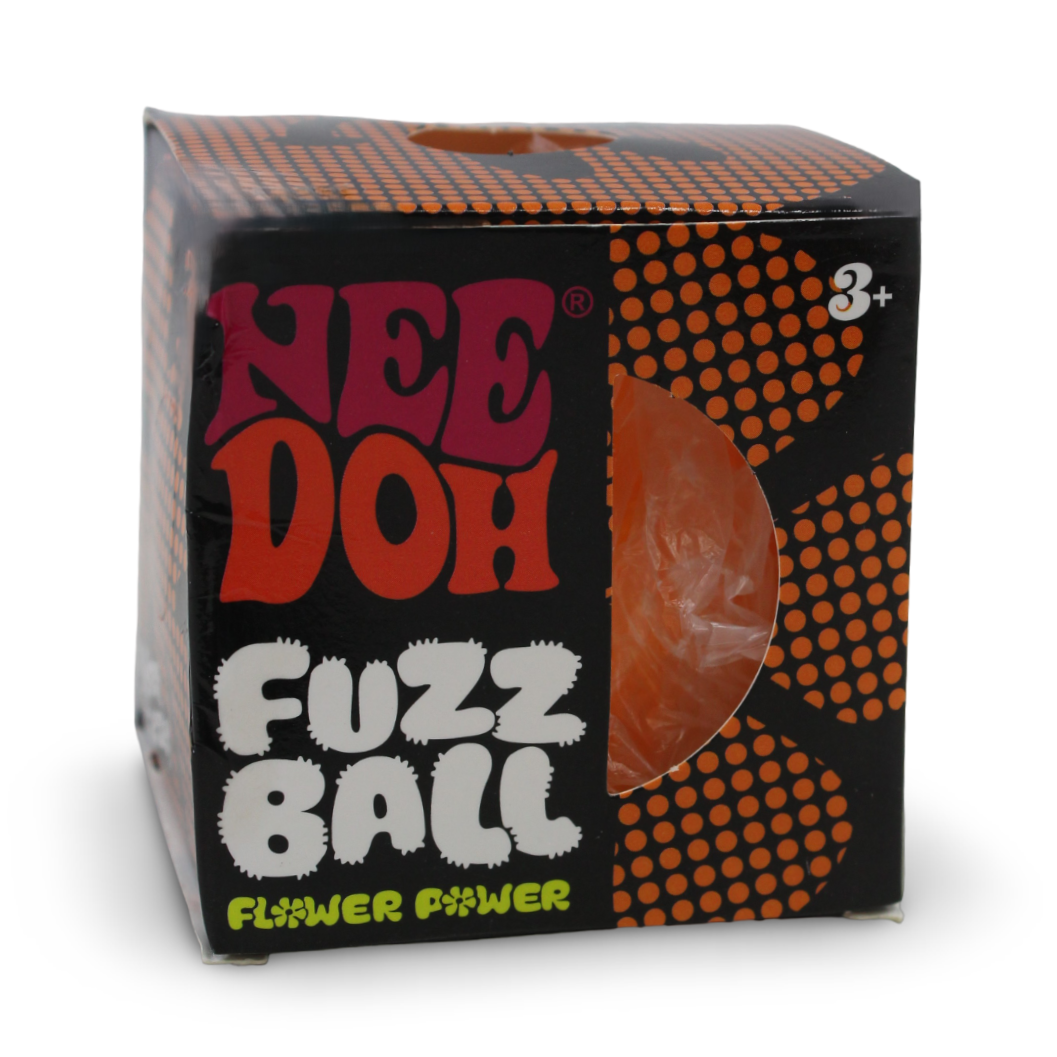 Nee Doh Fuzz Ball Flower Power Design – Orange - Toys