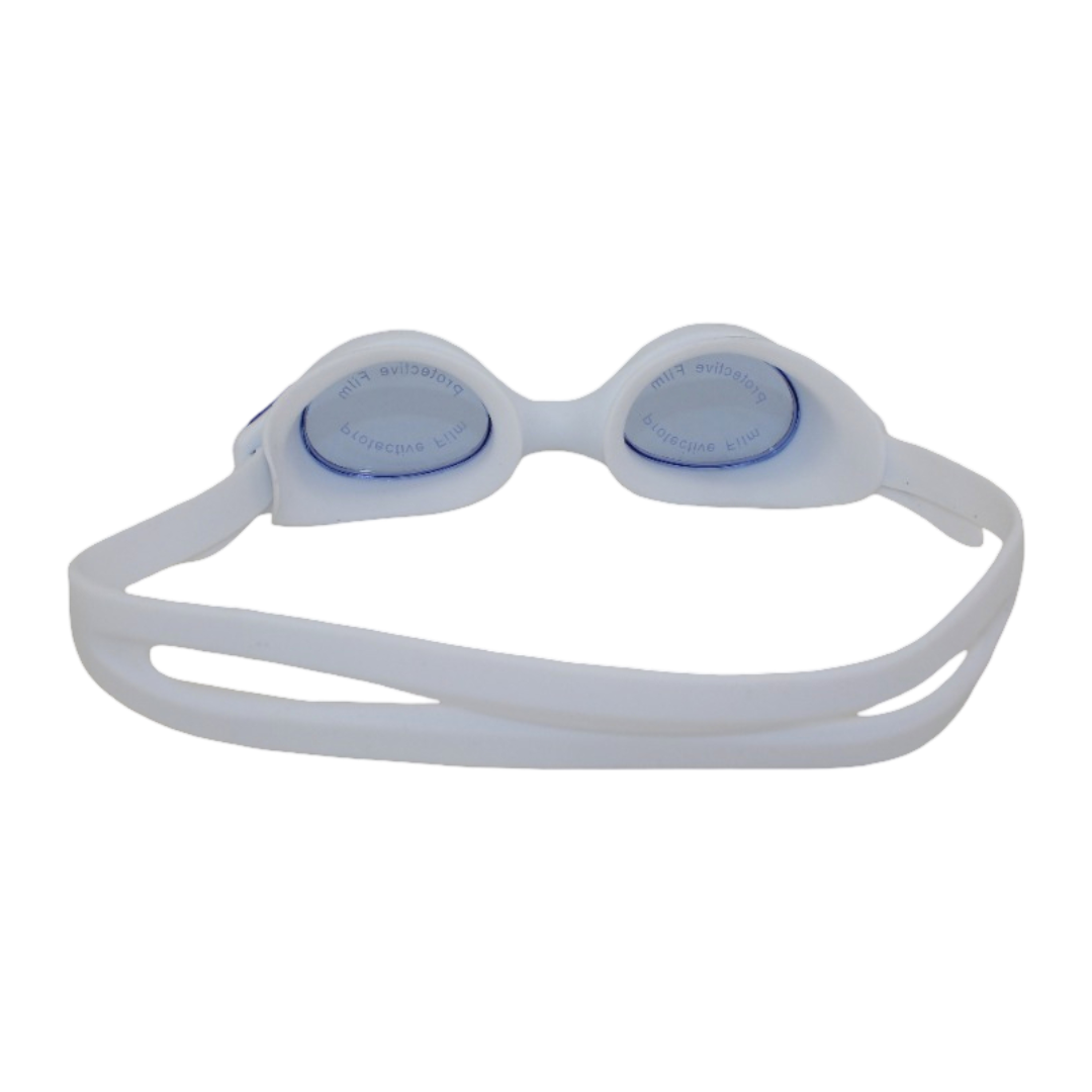 Silicone Swimming Goggles – Baby Blue & White