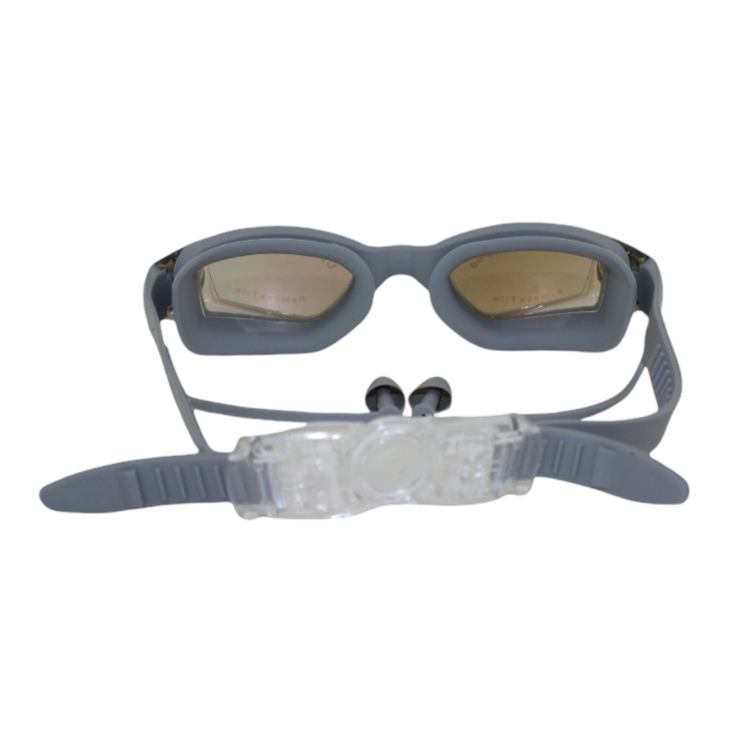 Swimming Goggles with Mirrored Lenses – Grey