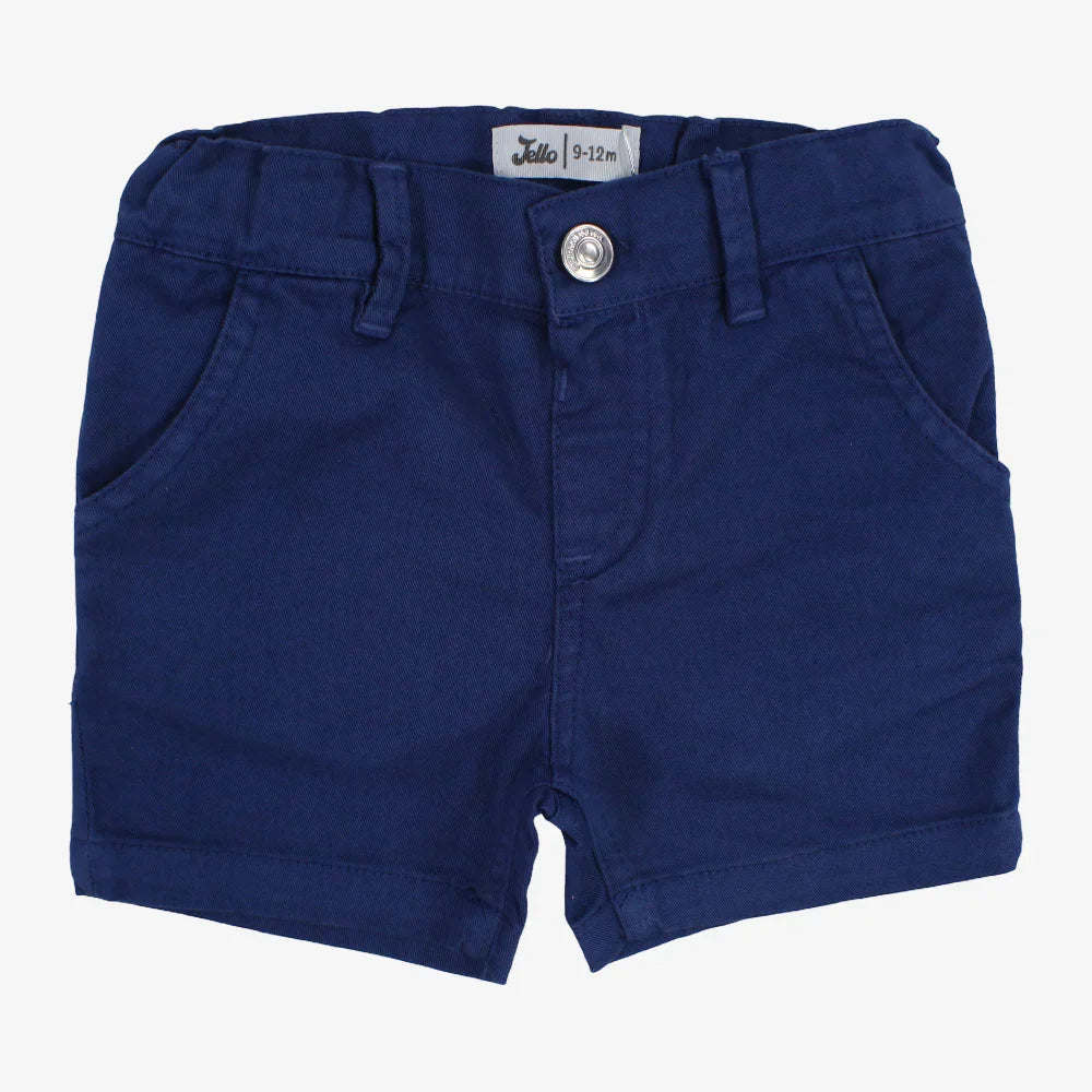Baby Boys Gabardine Shorts – Indigo