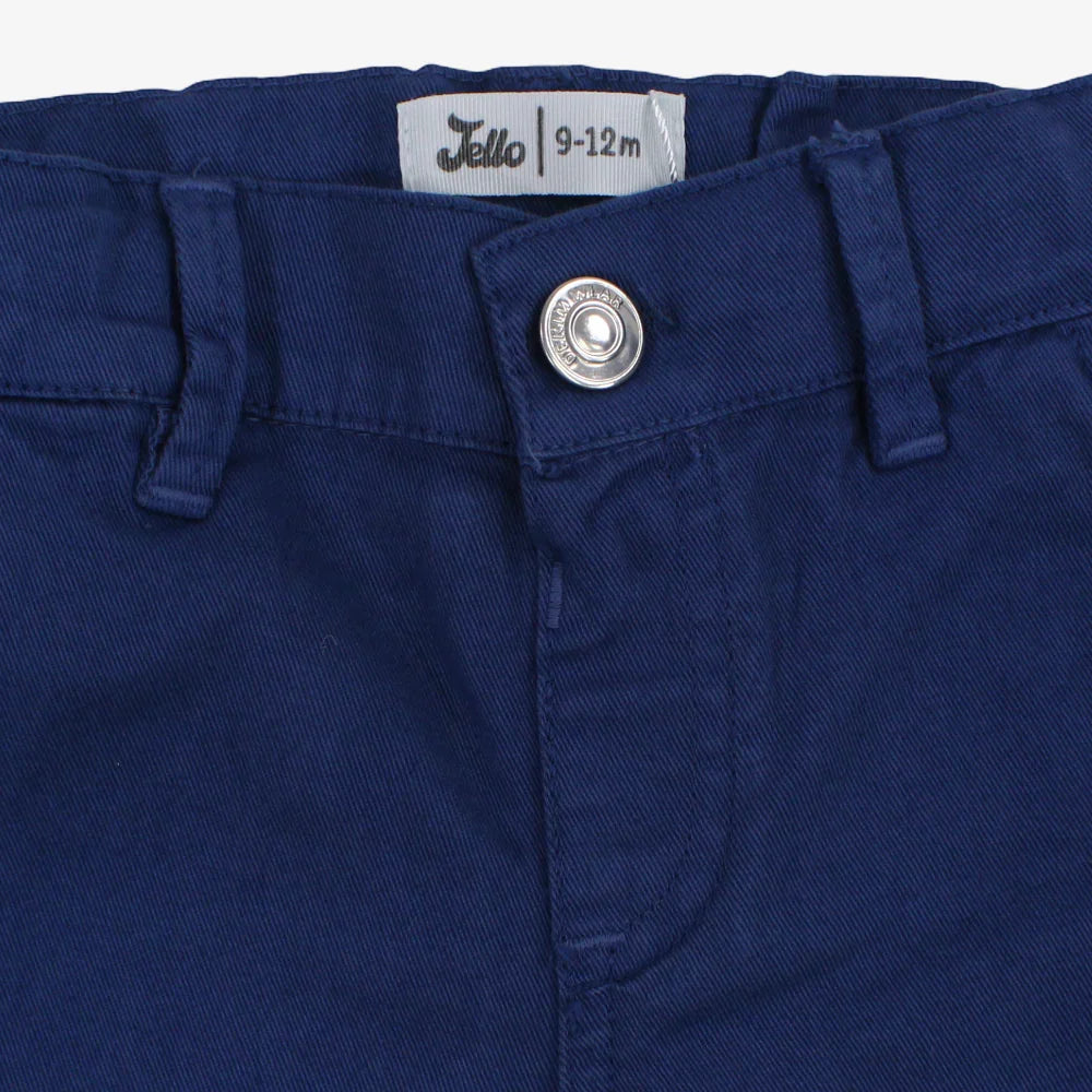 Baby Boys Gabardine Shorts – Indigo