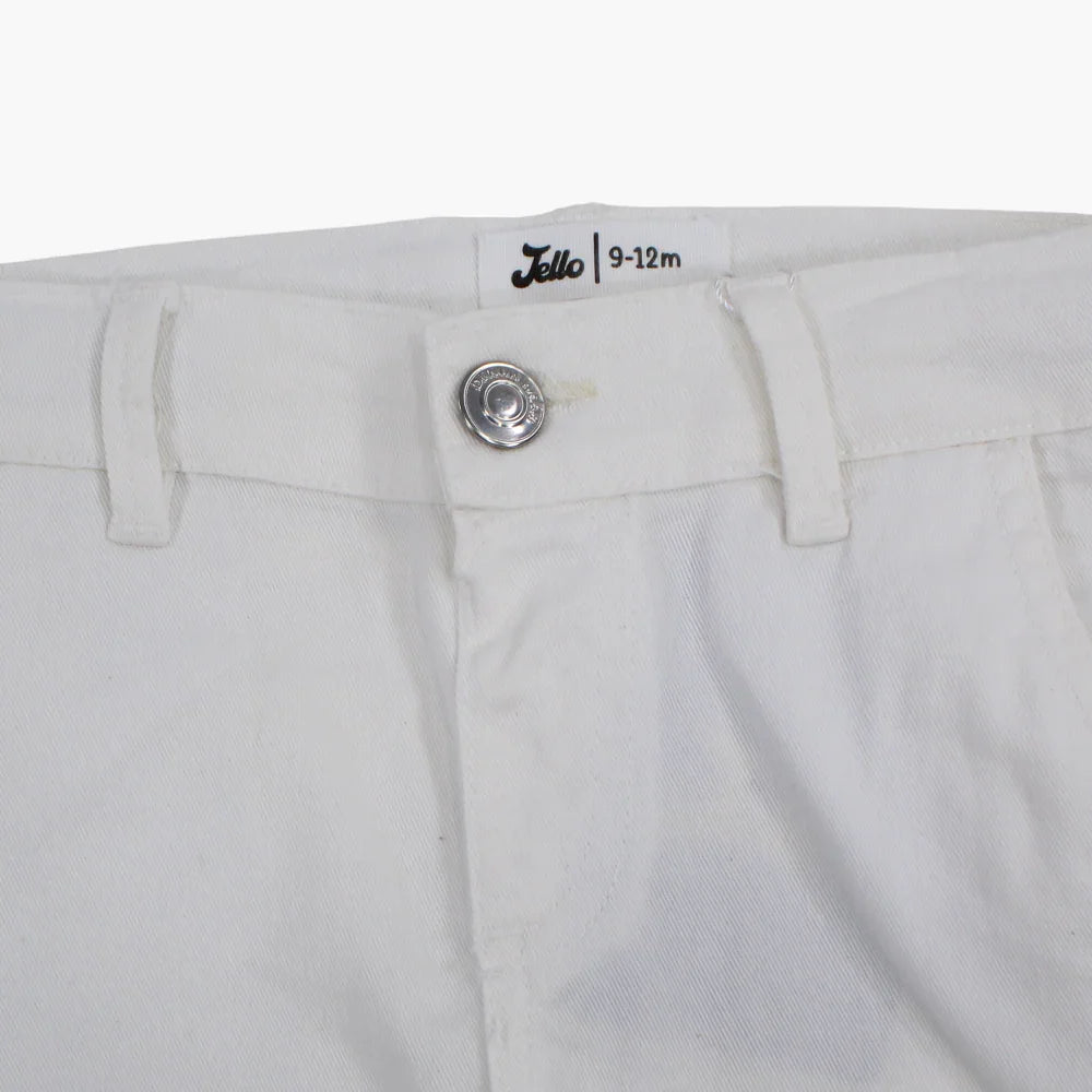 Baby Boys Gabardine Shorts – Off-White