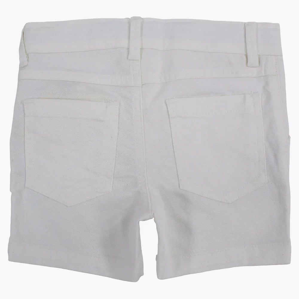 Baby Boys Gabardine Shorts – Off-White