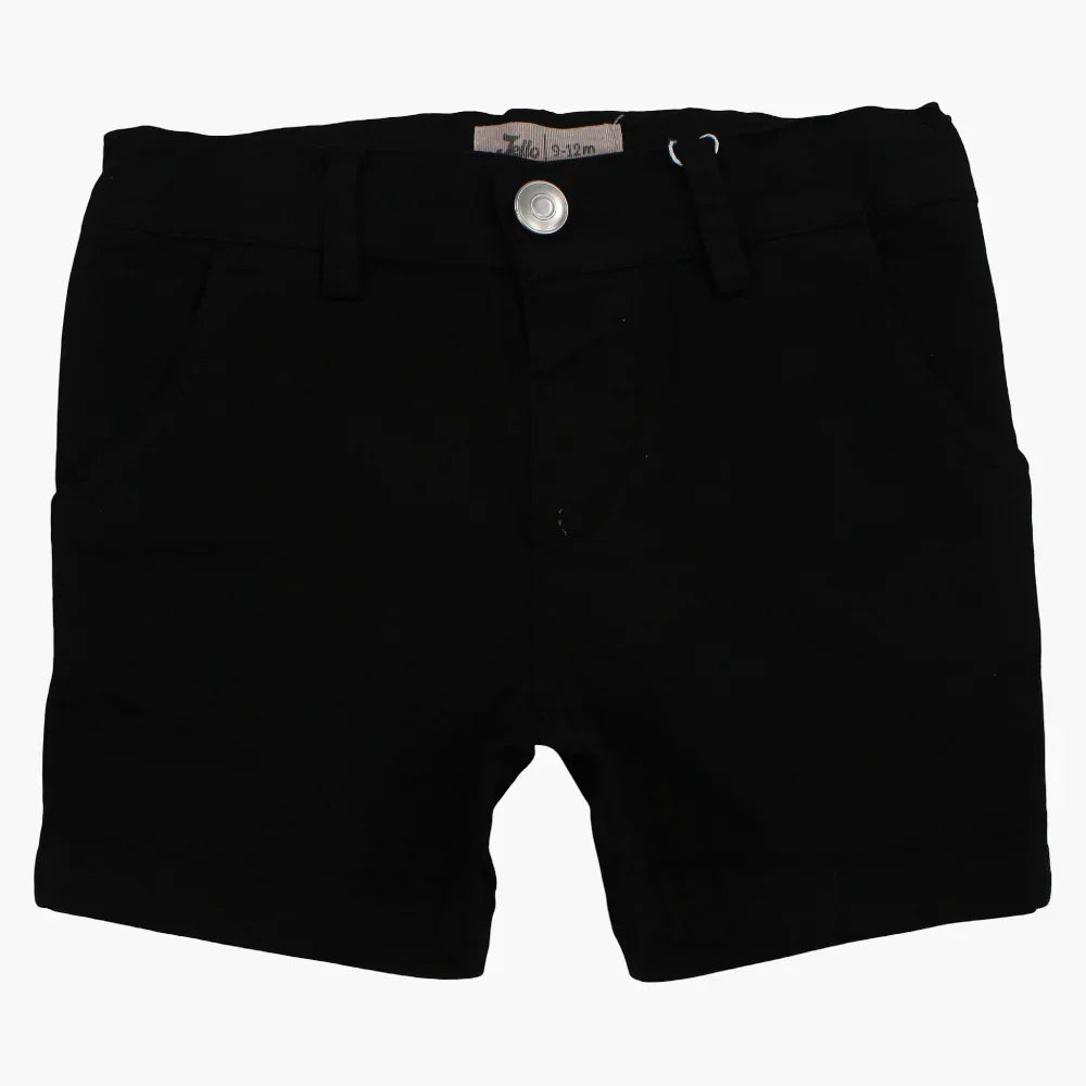 Baby Boys Gabardine Shorts – Black