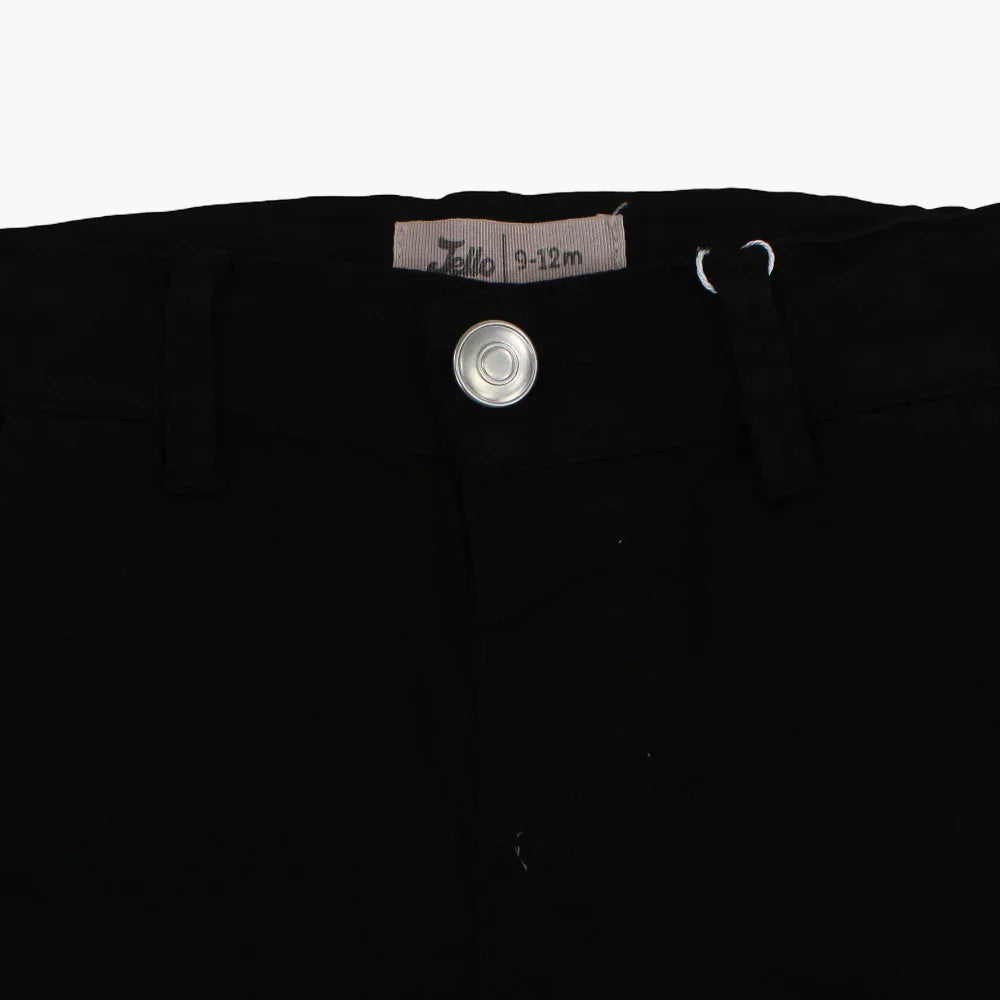 Baby Boys Gabardine Shorts – Black