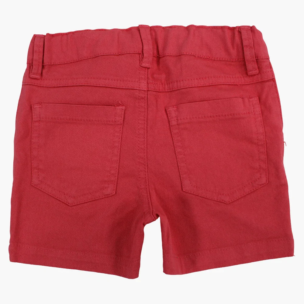 Baby Boys Gabardine Shorts - Watermelon