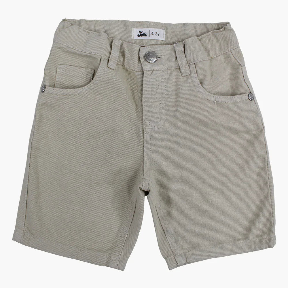Boys Gabardine Shorts - Beige