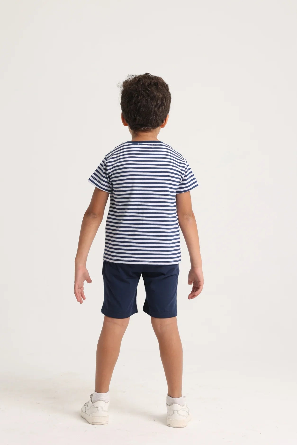 Baby Boys 2-Piece Outfit Set – Little Pirate (White/Navy)