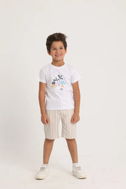 Baby Boys T-Shirt – Little Pirate (White)