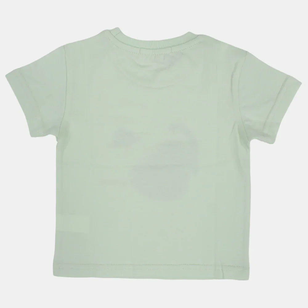 Baby Boys Short-Sleeved T-Shirt – Mint Dino in Space