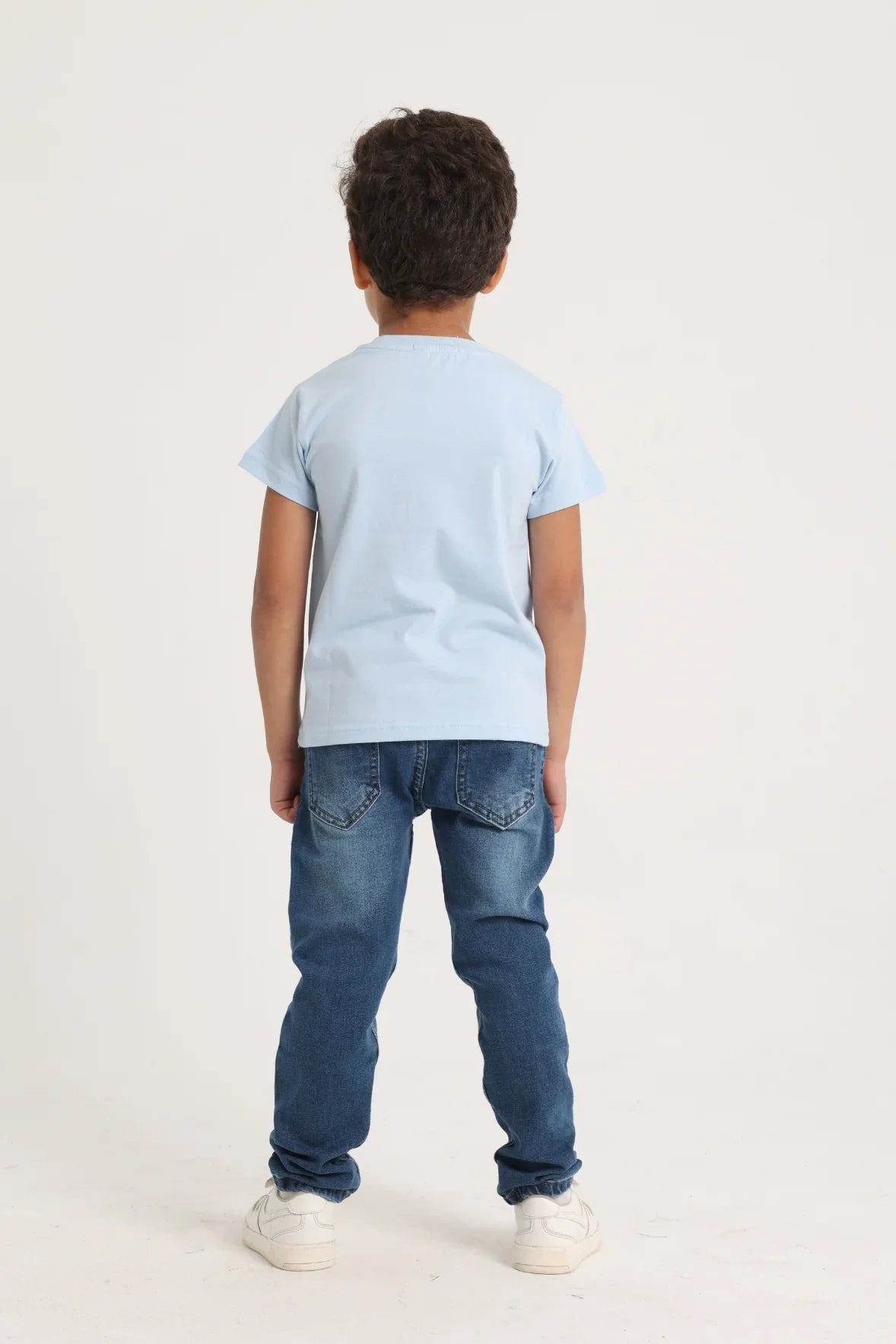 Baby Boys Short-Sleeved T-Shirt  – Babyblue Dino in Space