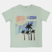 Boys Cotton T-Shirt – Mint with Endless Summer Design