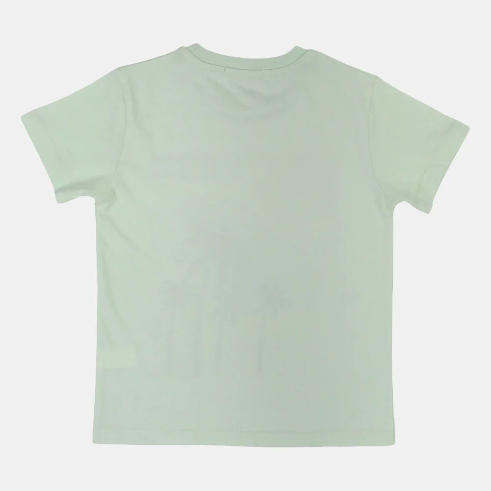 Boys Cotton T-Shirt – Mint with Endless Summer Design