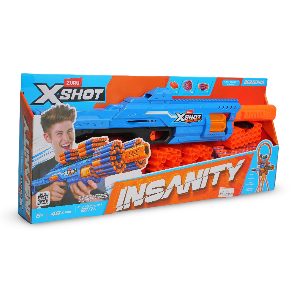 Zuru XShot Insanity Berzerko Blaster Gun with 48 Darts - Toys