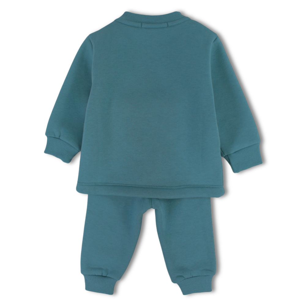 Baby Boys Cotton Pajama Set – Mint with “You Are My Hero” Fox Print