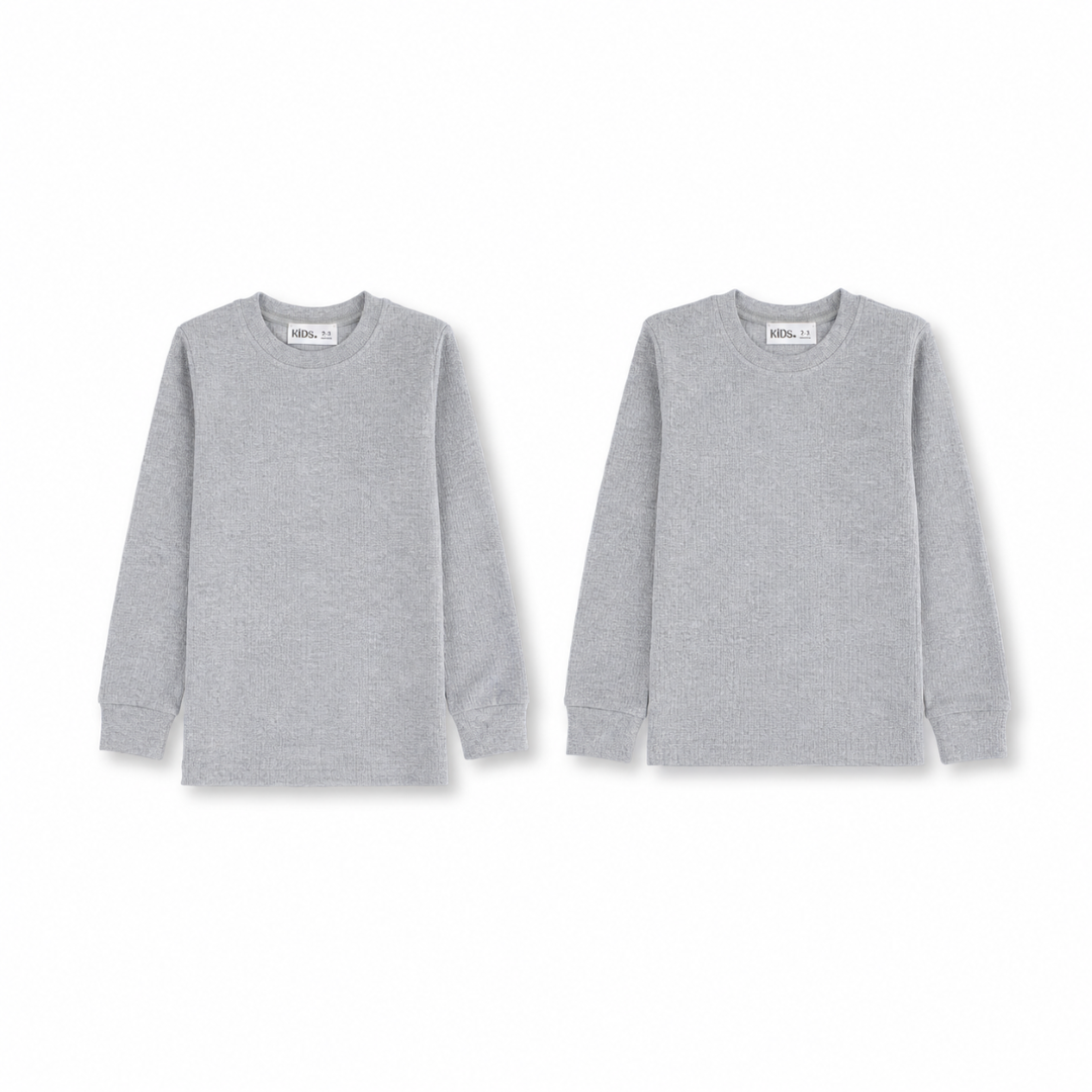 Unisex Long-Sleeved Thermal Top Pack – Grey (Pack Of 2)