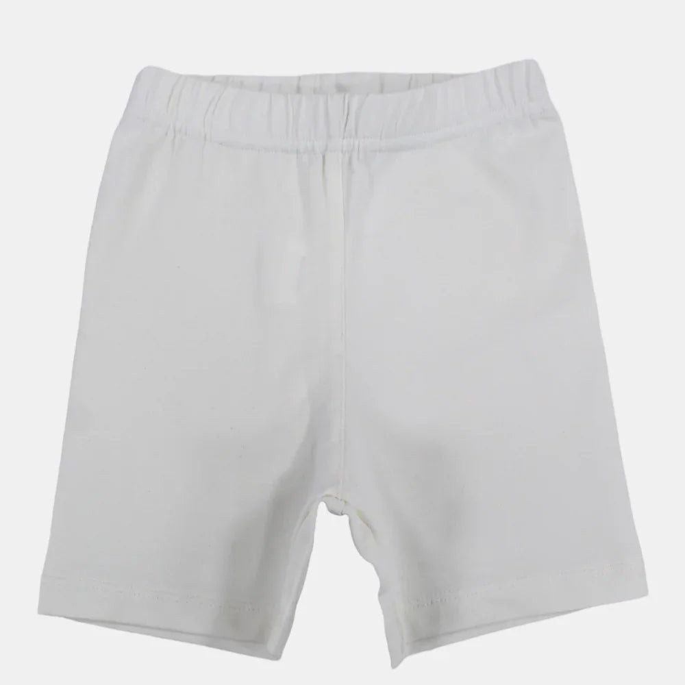 Girls Cotton Under Shorts White