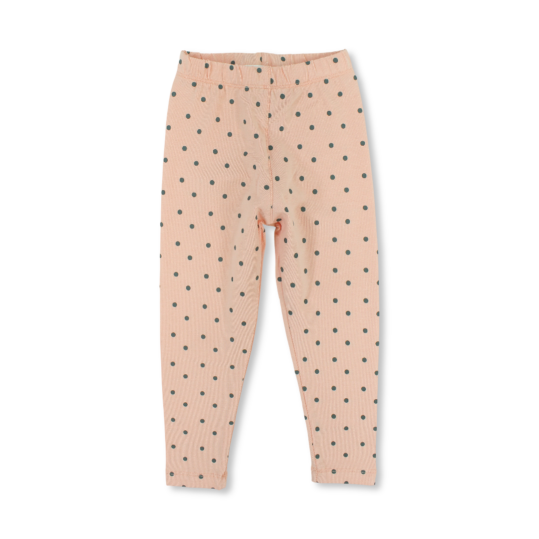 Girls Cotton Leggings – Pink Polka Dot - Clothing - Ourkids